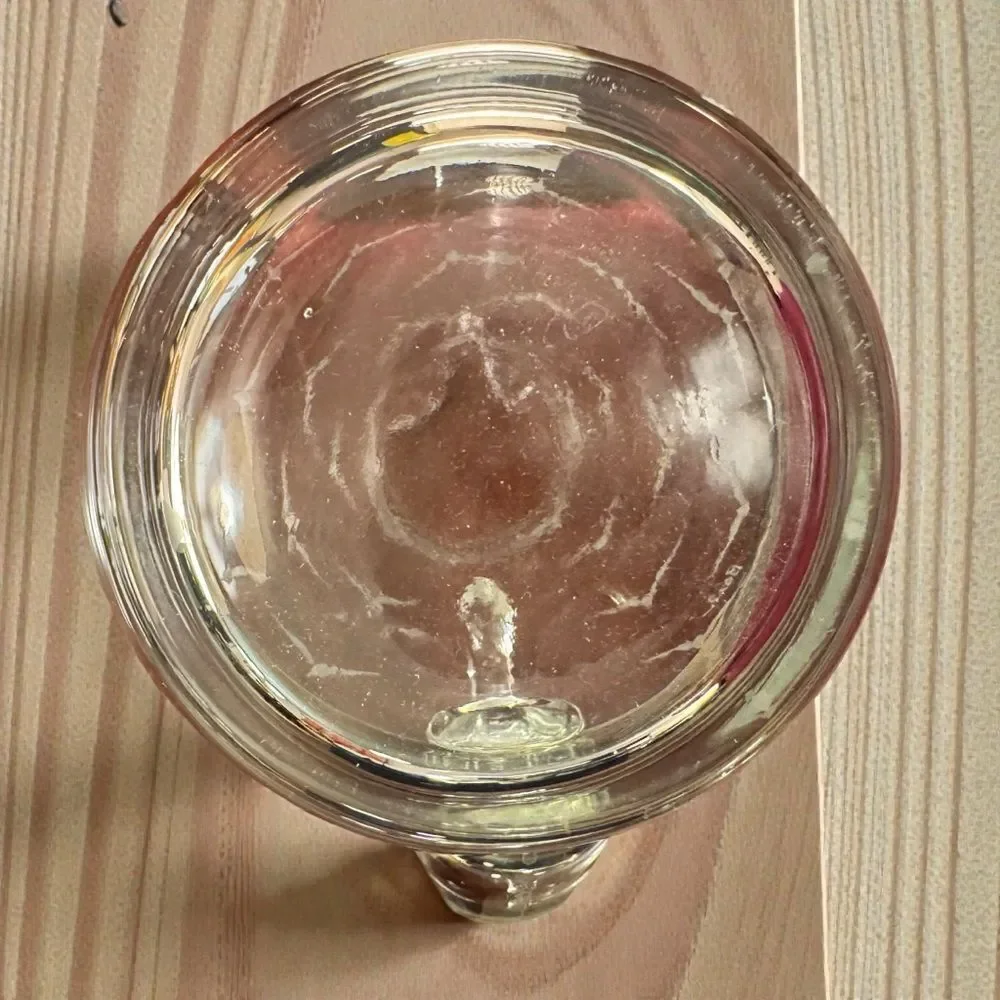 Vintage Mid Century Etched Glass Seagull Pitcher